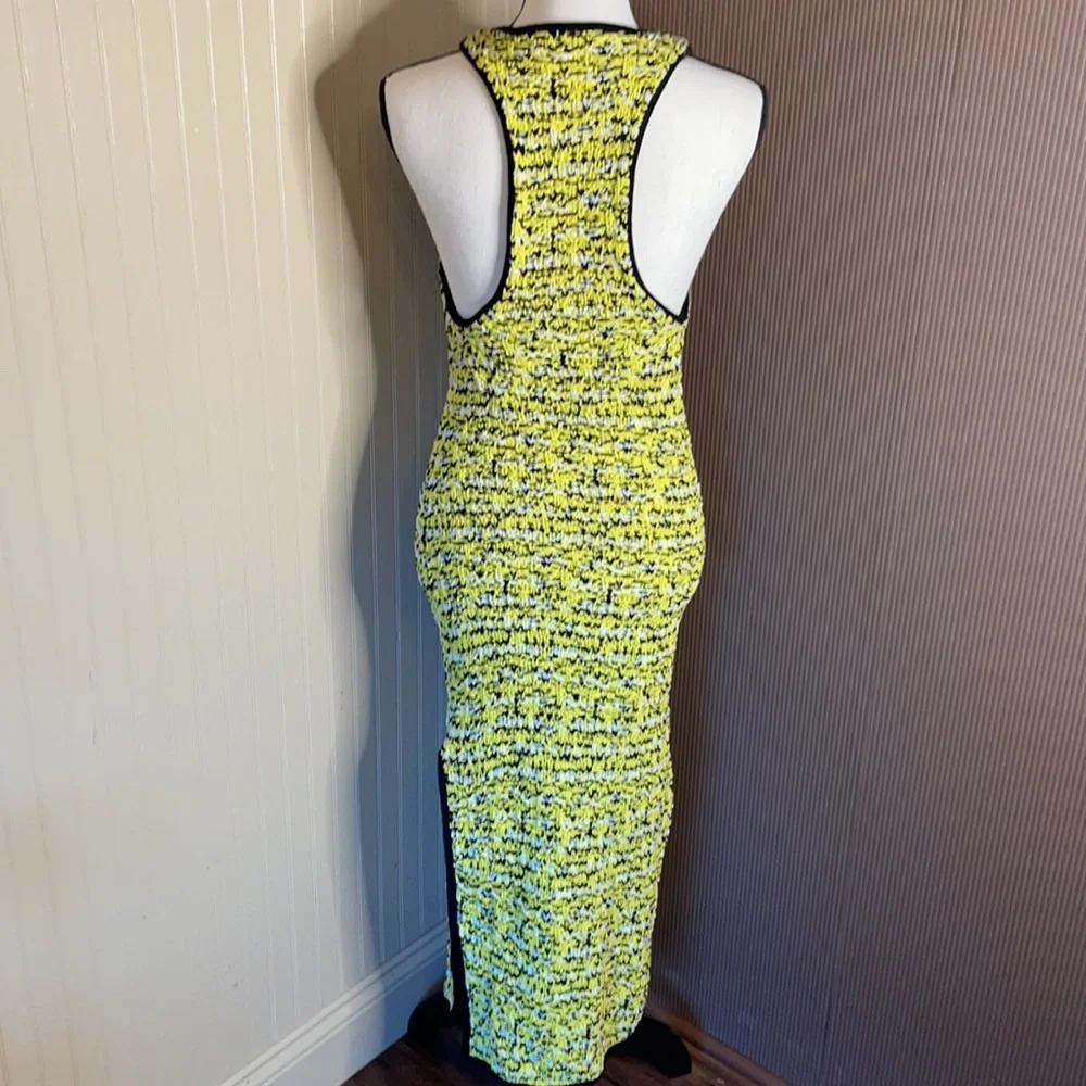 Rag & bone yellow maxi dress long knit dress size medium side split